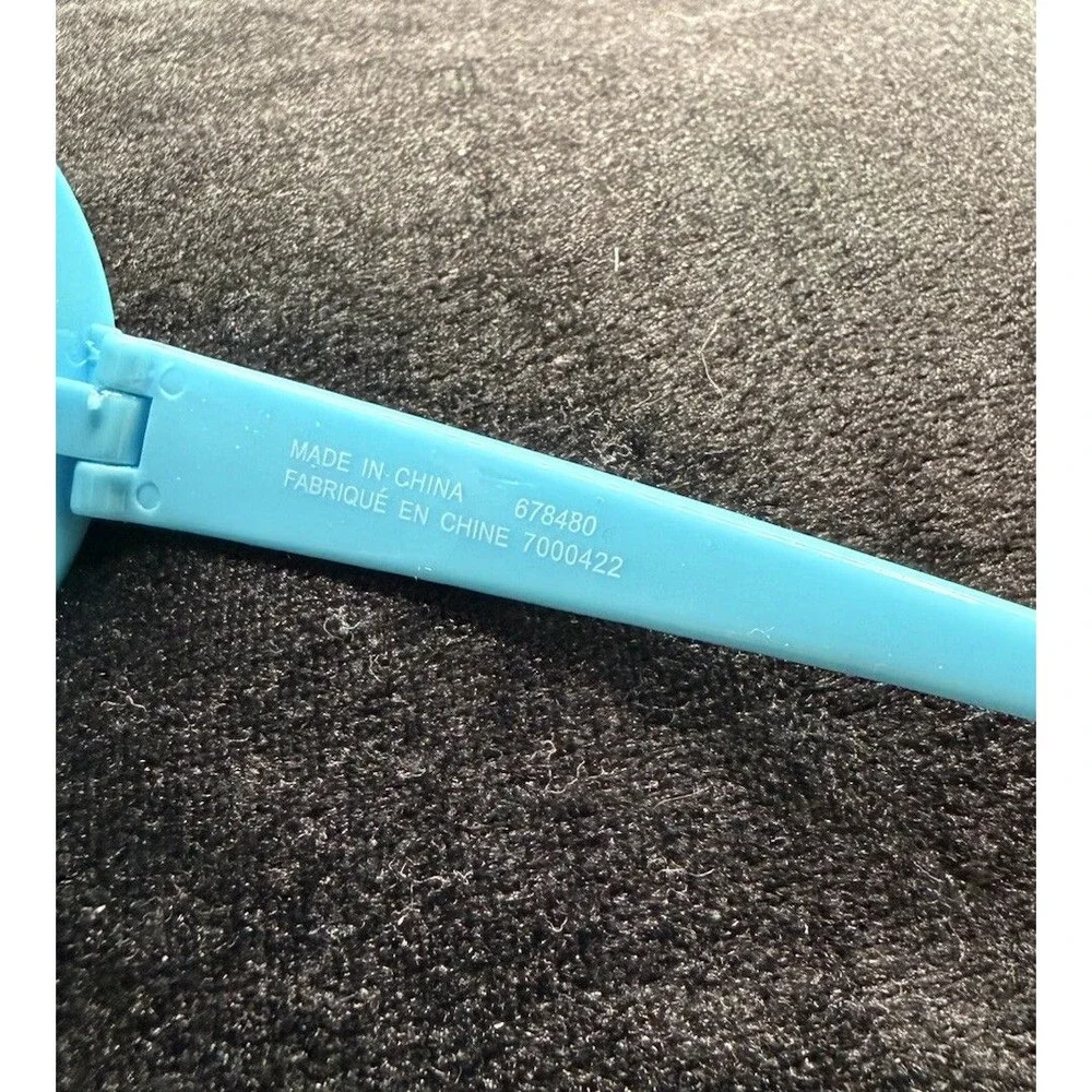 Nwt Gymboree Girls Sunglasses Neon Aqua Flow 2T-5T Blue/with White Polka Dots